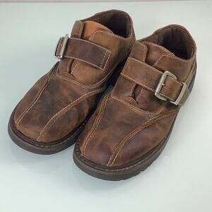 Bed Stu oil rub leather Buckle Slip on Oxfords Derby men shoes size 11